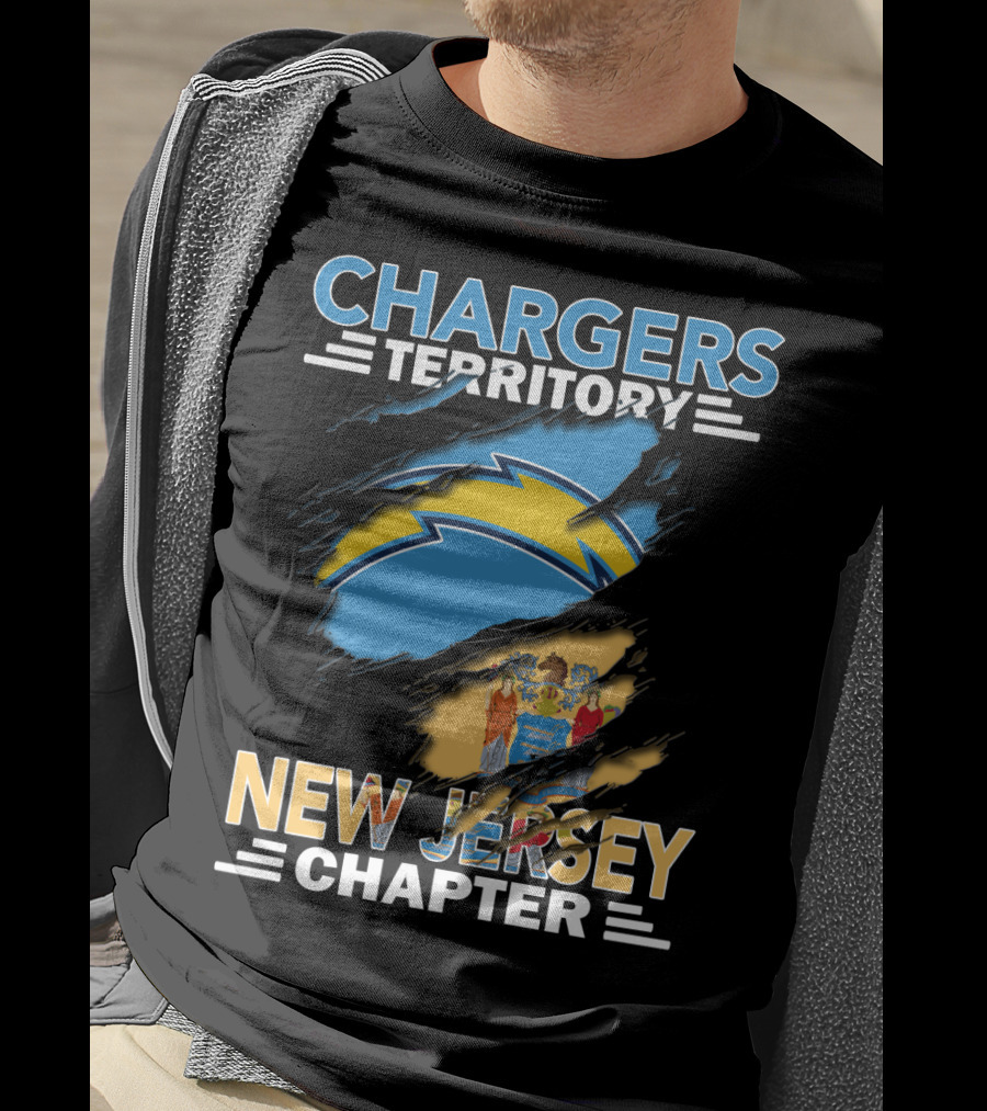 Chargers Territory New Jersey Chapter With State Flag And Team T-Shirt