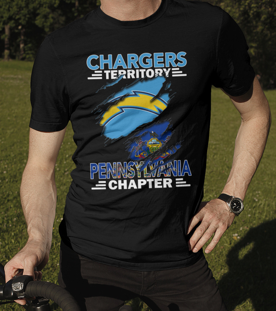 Chargers Territory Pennsylvania Chapter State Pride And Team Spirit T-Shirt