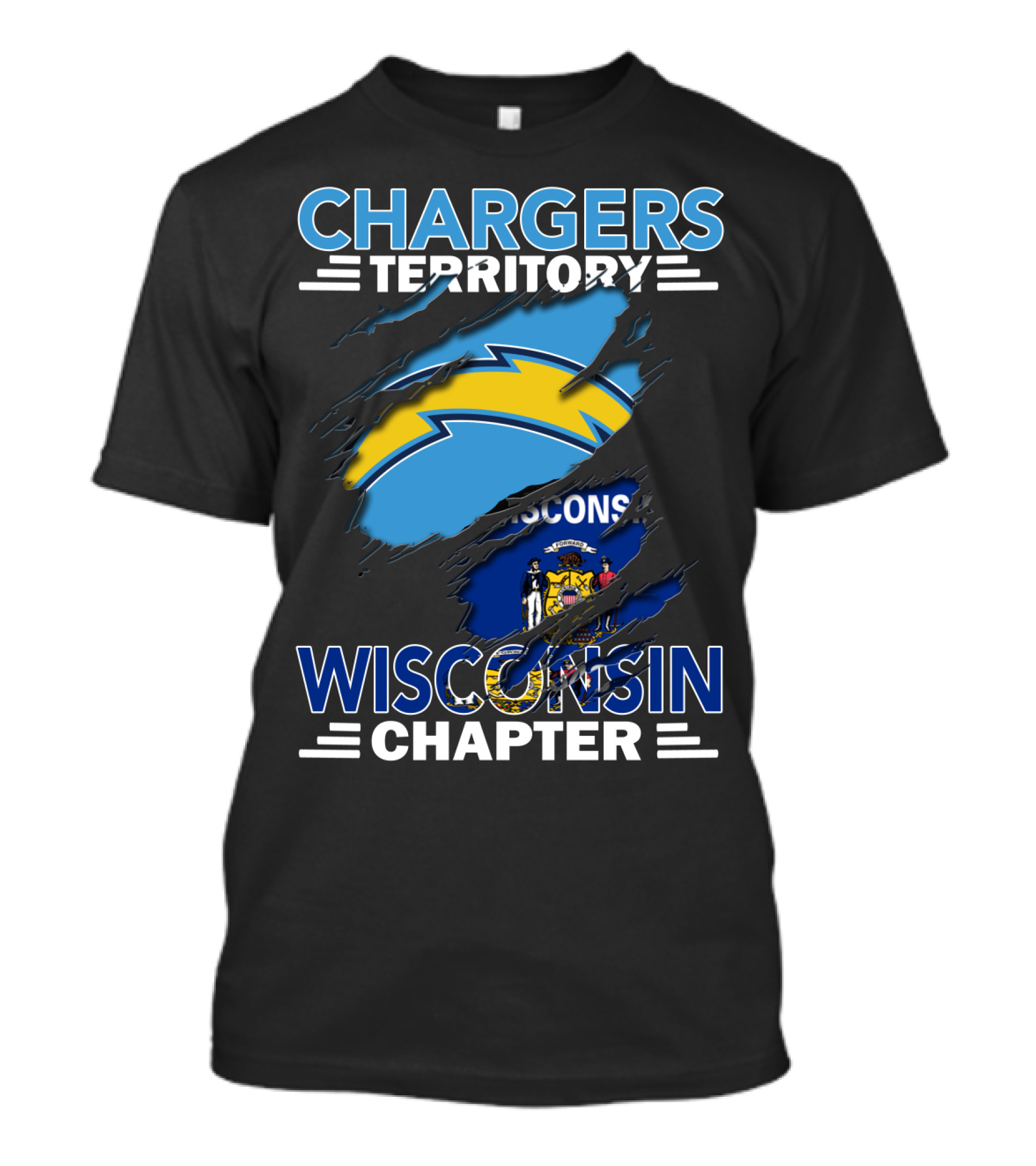 Chargers Territory Wisconsin Chapter NFL Los Angeles Team T-Shirt