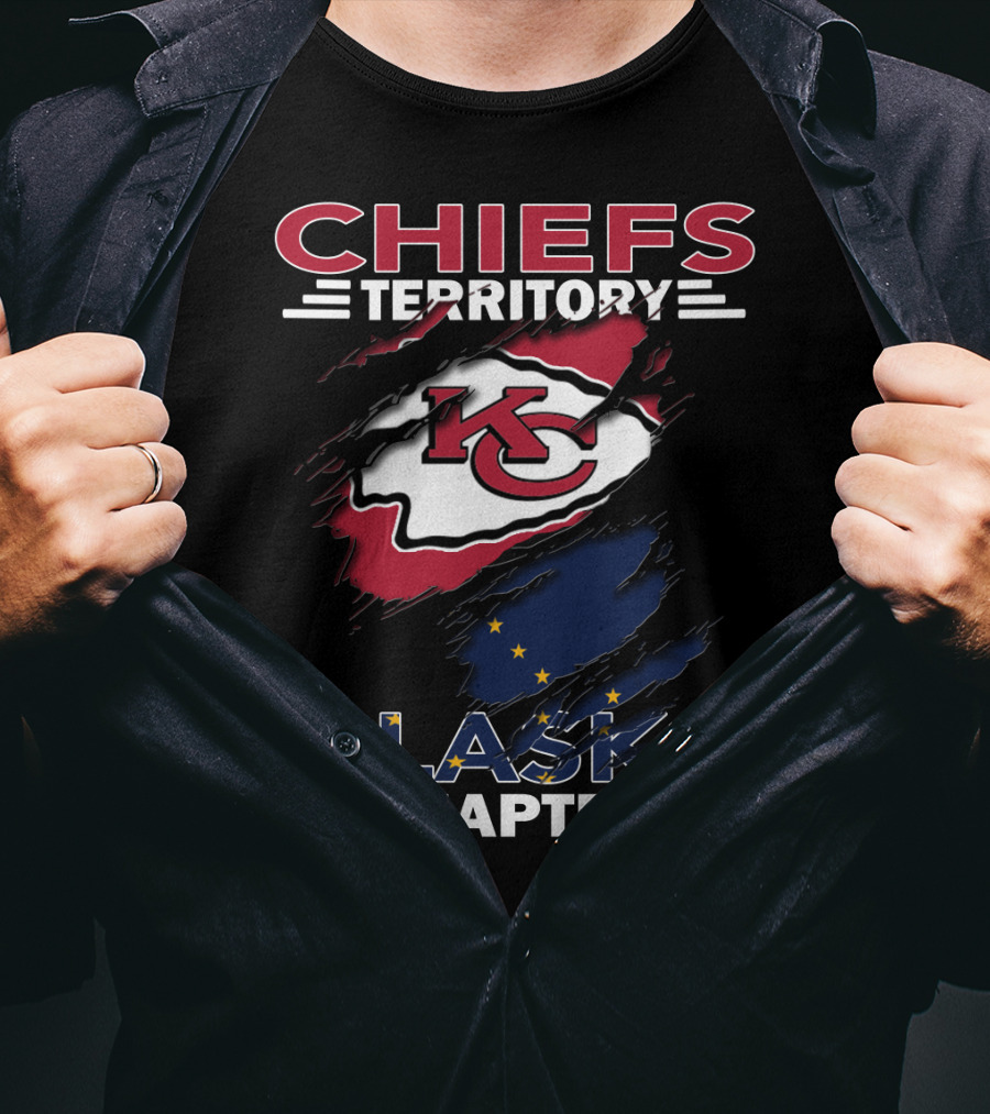 Chiefs Territory Alaska Chapter Kansas City Chiefs Logo And Alaska Flag Elements T-Shirt