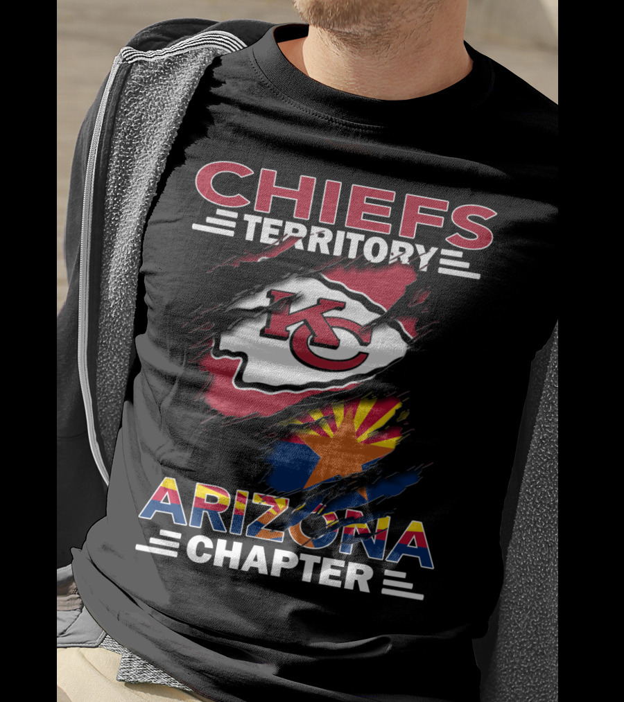 CHIEFS TERRITORY ARIZONA CHAPTER KC Logo State Flag T-Shirt