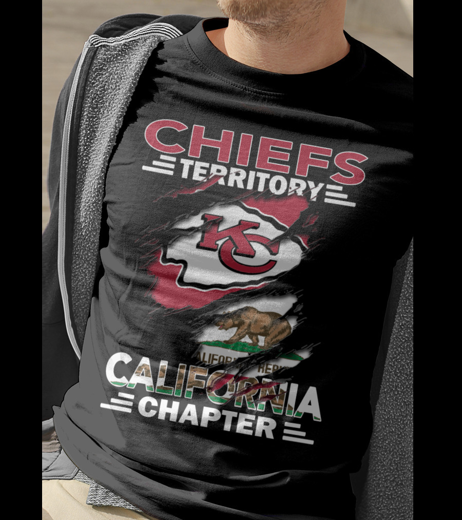 Chiefs Territory California Chapter KC Bear Flag T-Shirt