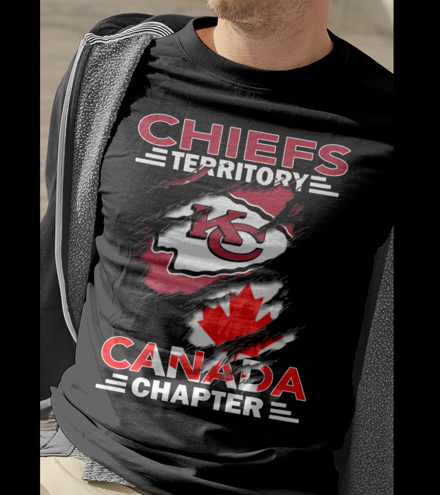 Chiefs Territory KC Logo Canada Chapter Maple Leaf T-Shirt