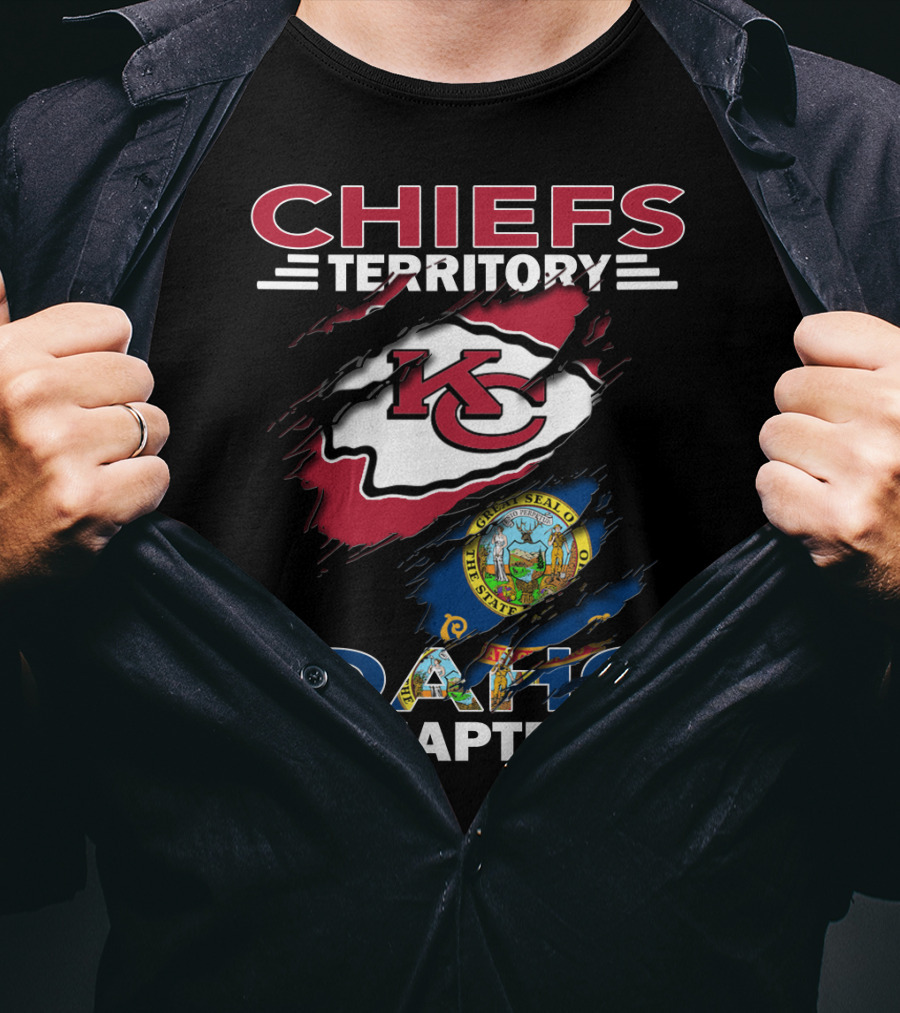 Chiefs Territory Idaho Chapter Kansas City Chiefs State Of Idaho Seal T-Shirt