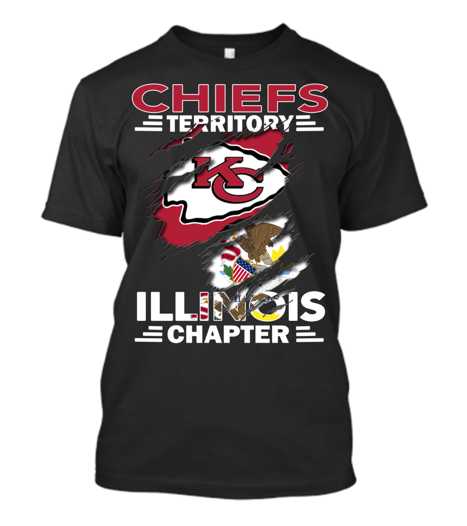 Chiefs Territory KC Logo Illinois Chapter T-Shirt