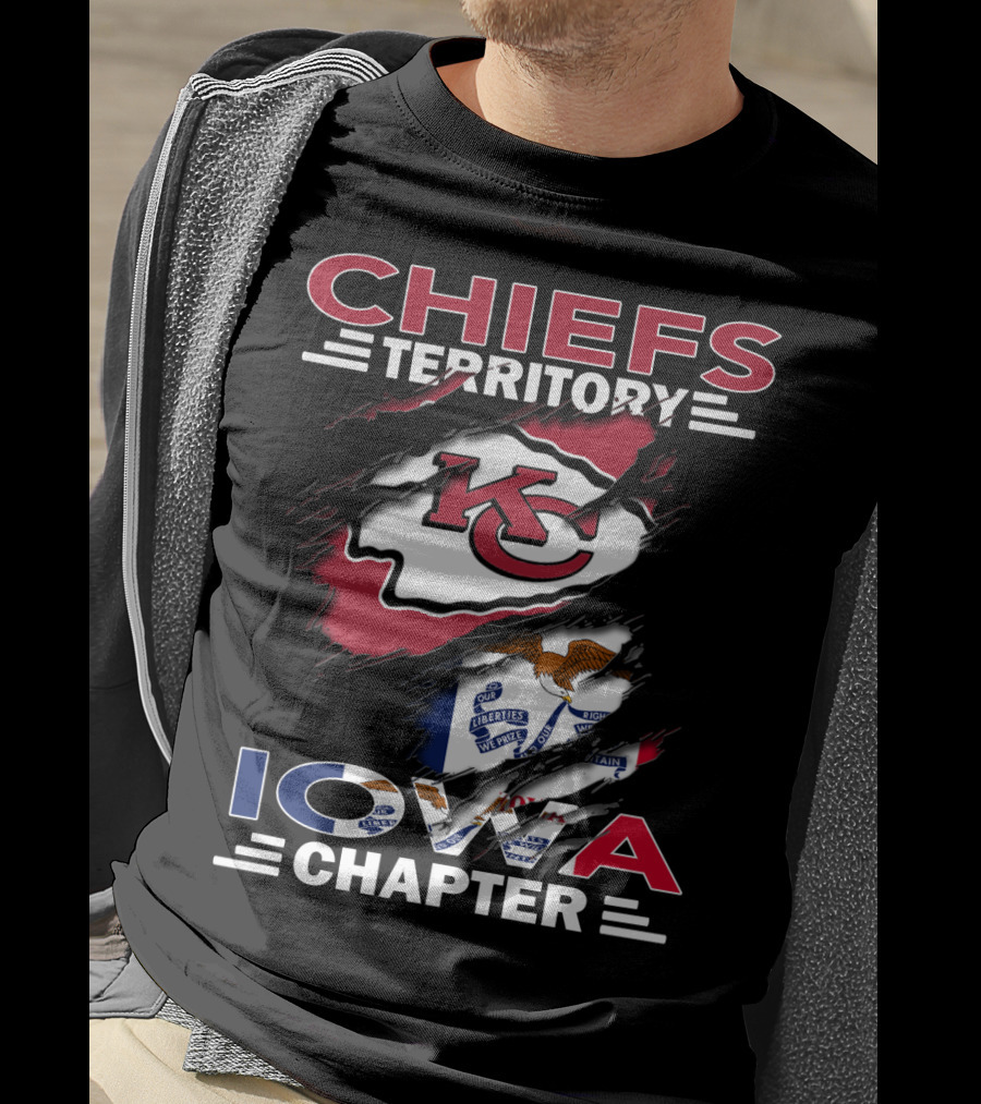 Chiefs Territory Iowa Chapter Kansas City Flag T-Shirt