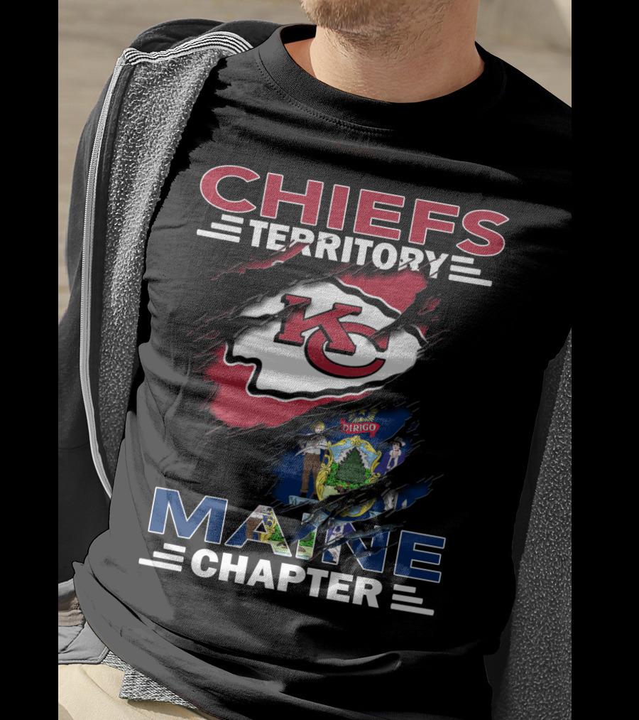 Chiefs Territory Kansas City Logo Maine Chapter T-Shirt