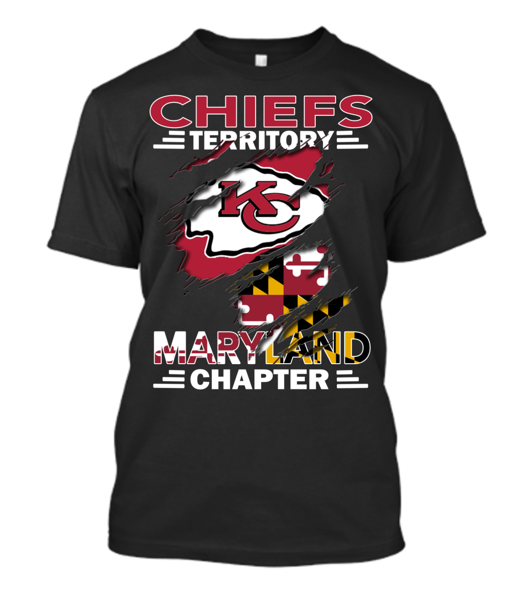 Chiefs Territory KC Logo Maryland Chapter T-Shirt