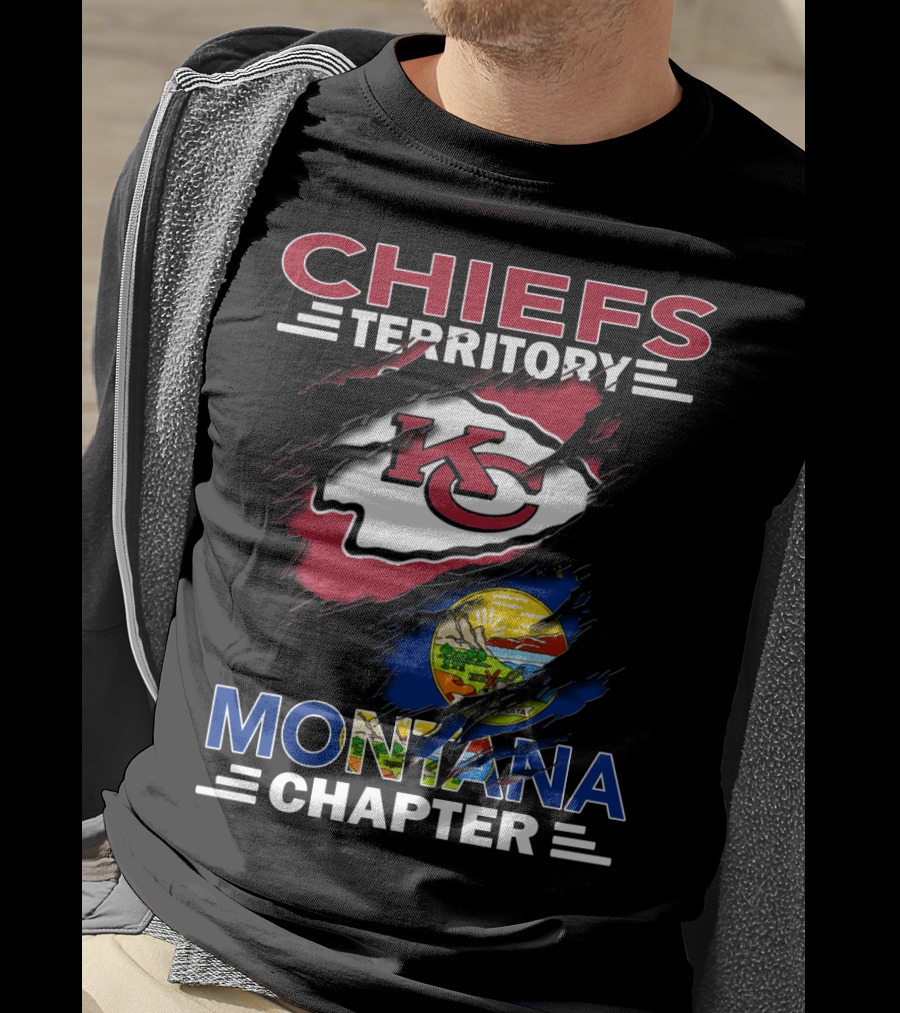 Chiefs Territory Montana Chapter KC Football Fans Edition T-Shirt