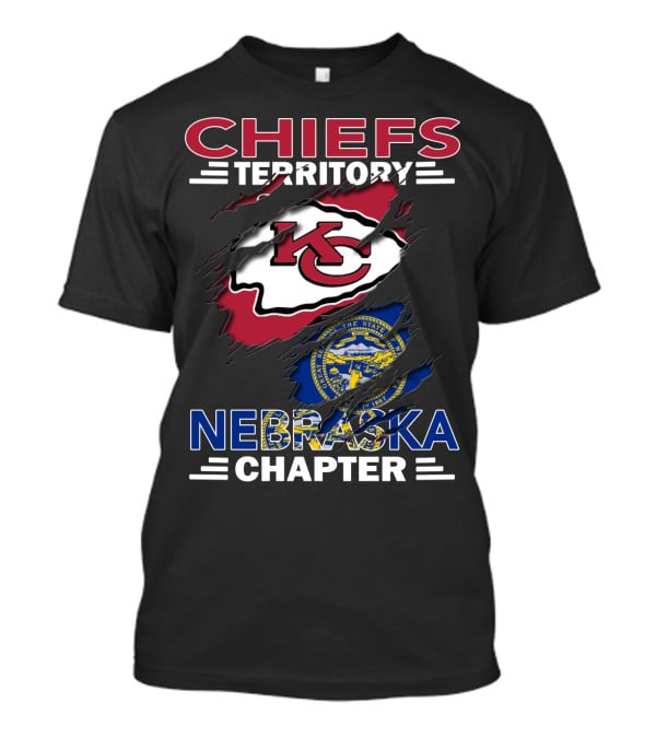Chiefs Territory Nebraska Chapter KC Chiefs Logo And Nebraska State Seal T-Shirt