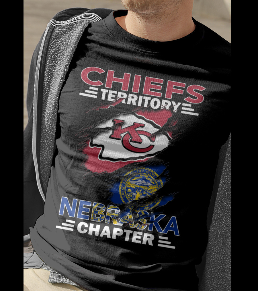 Chiefs Territory Nebraska Chapter KC Chiefs Logo And Nebraska State Seal T-Shirt