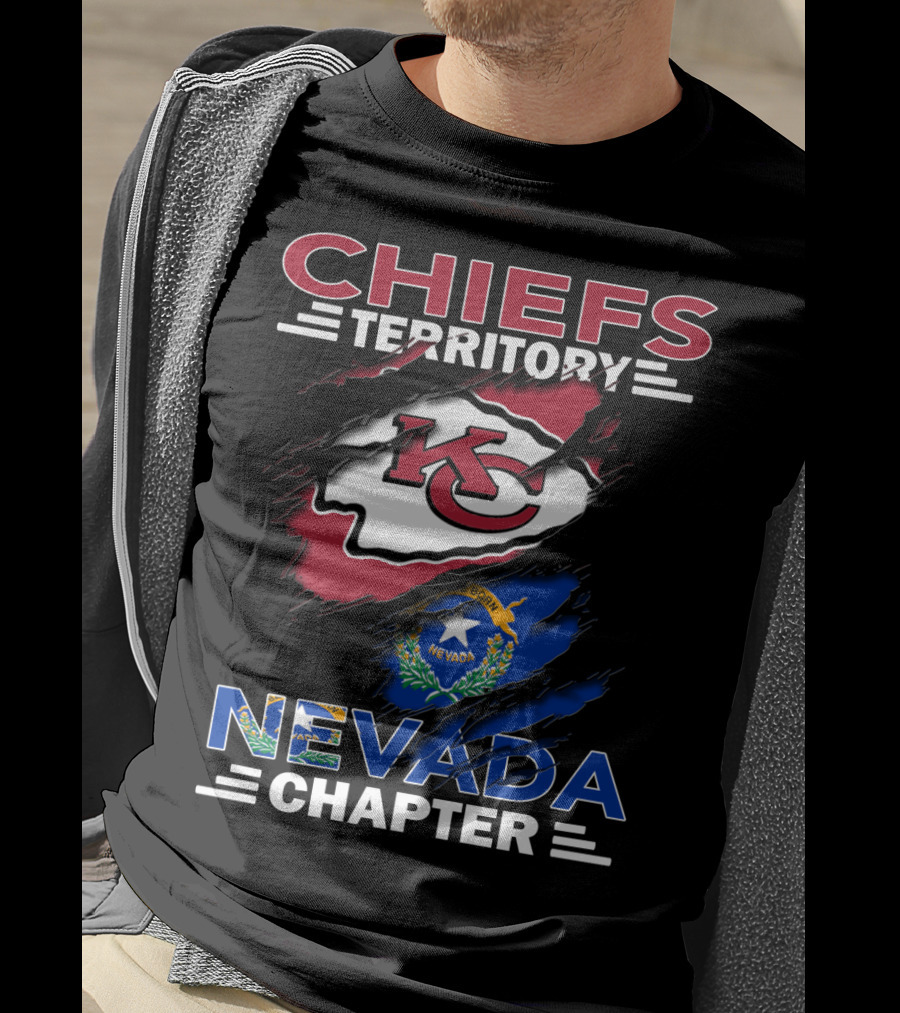 Chiefs Territory Kansas City Logo Nevada Chapter Football Fan T-Shirt