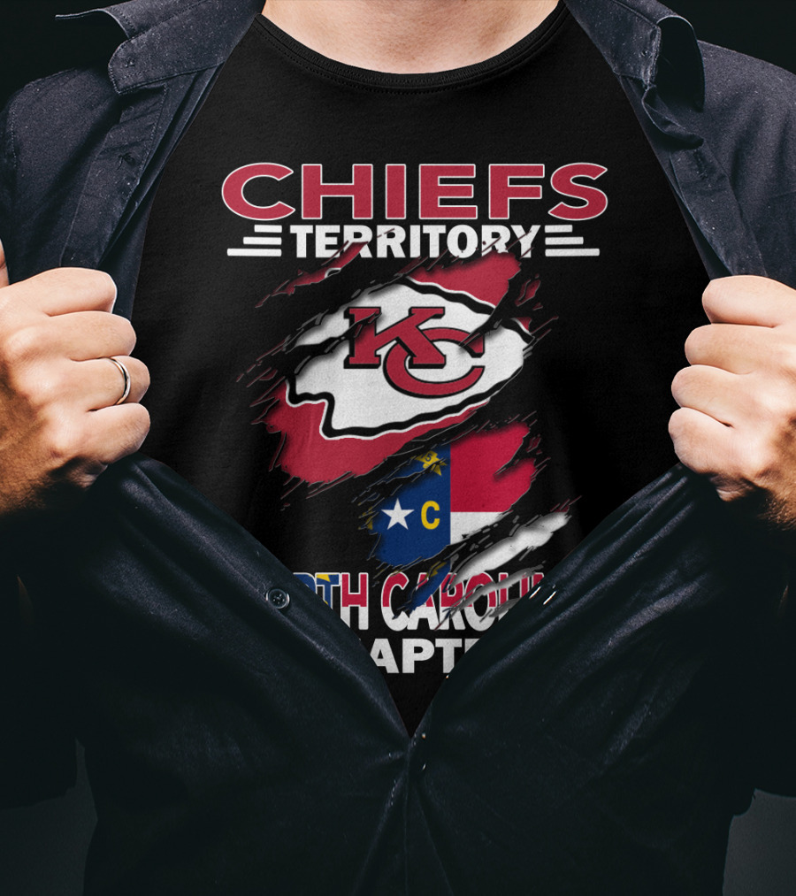 Chiefs Territory KC Logo North Carolina Chapter T-Shirt