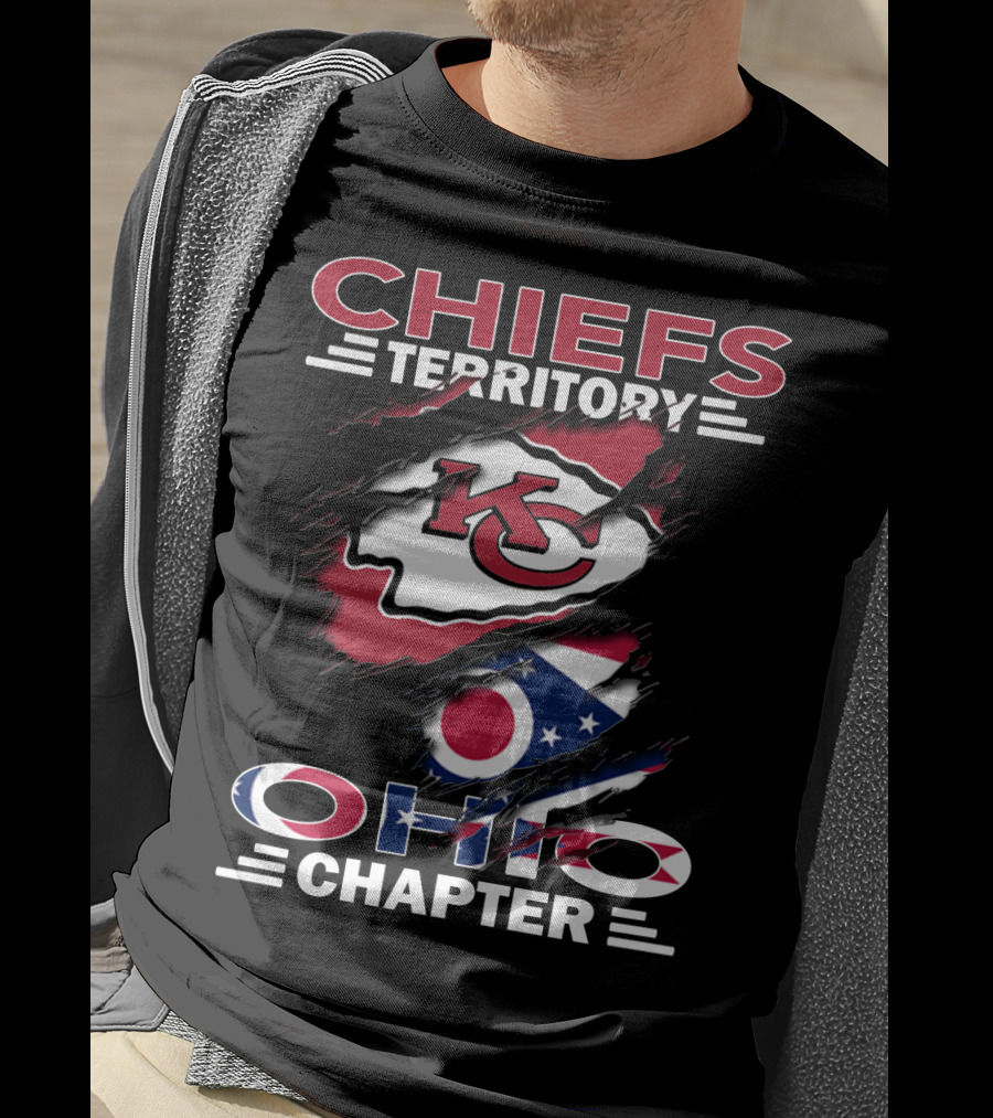 Chiefs Territory KC Logo Ohio Chapter Flag Elements T-Shirt