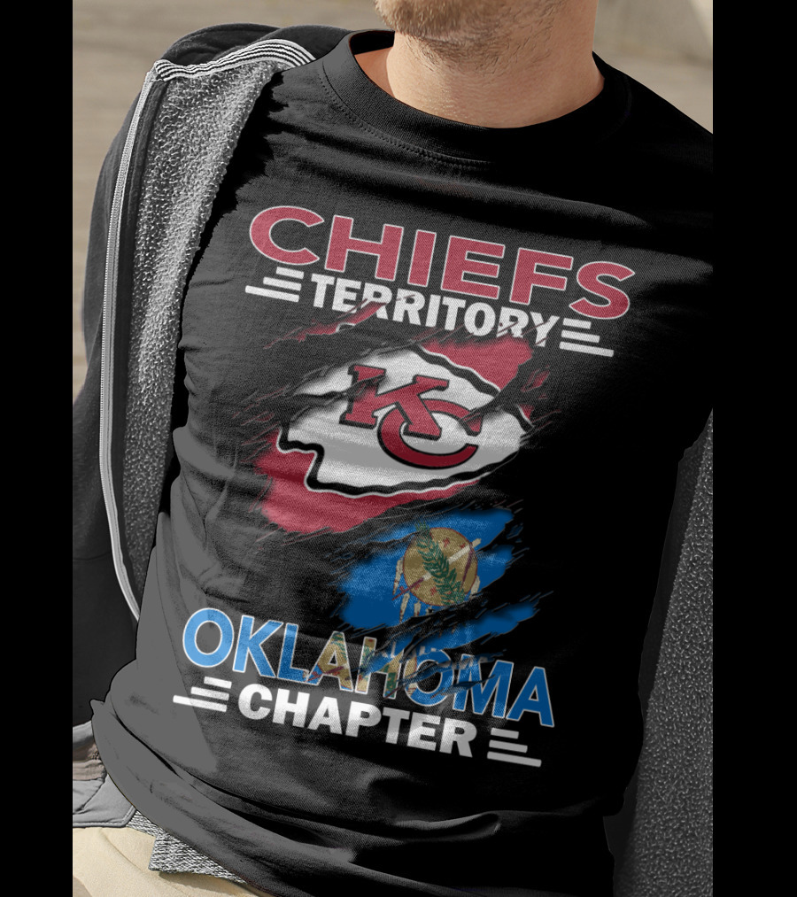 Chiefs Territory Oklahoma Chapter KC Logo And State Flag Combo T-Shirt