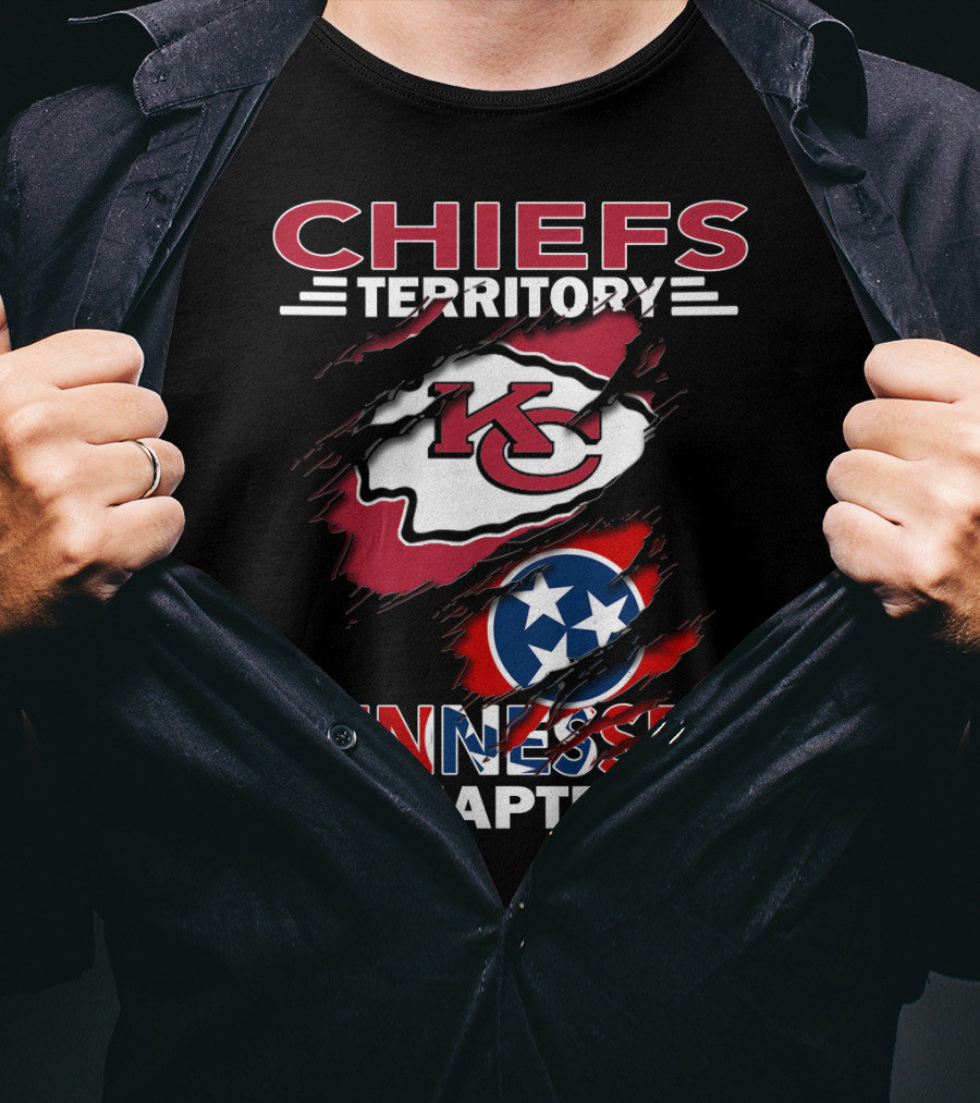 Chiefs Territory Tennessee Chapter KC Logo Flag T-Shirt