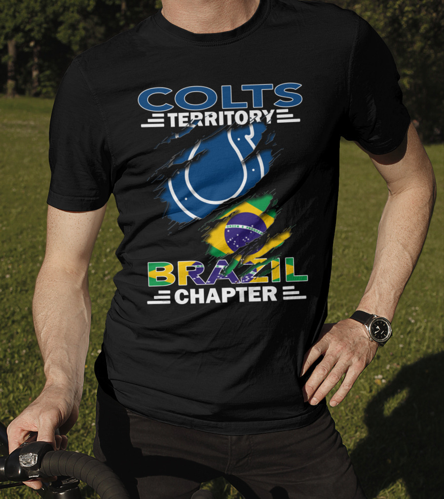 Colts Territory Brazil Chapter Brazil Flag And Horseshoe T-Shirt