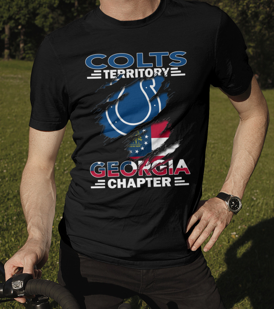 Colts Territory Georgia Chapter USA Flag Team Allegiance T-Shirt