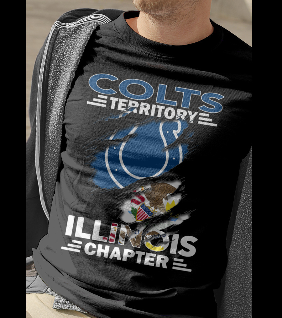 Colts Territory Illinois Chapter Emblem Featuring Illinois State Seal And Horseshoe T-Shirt