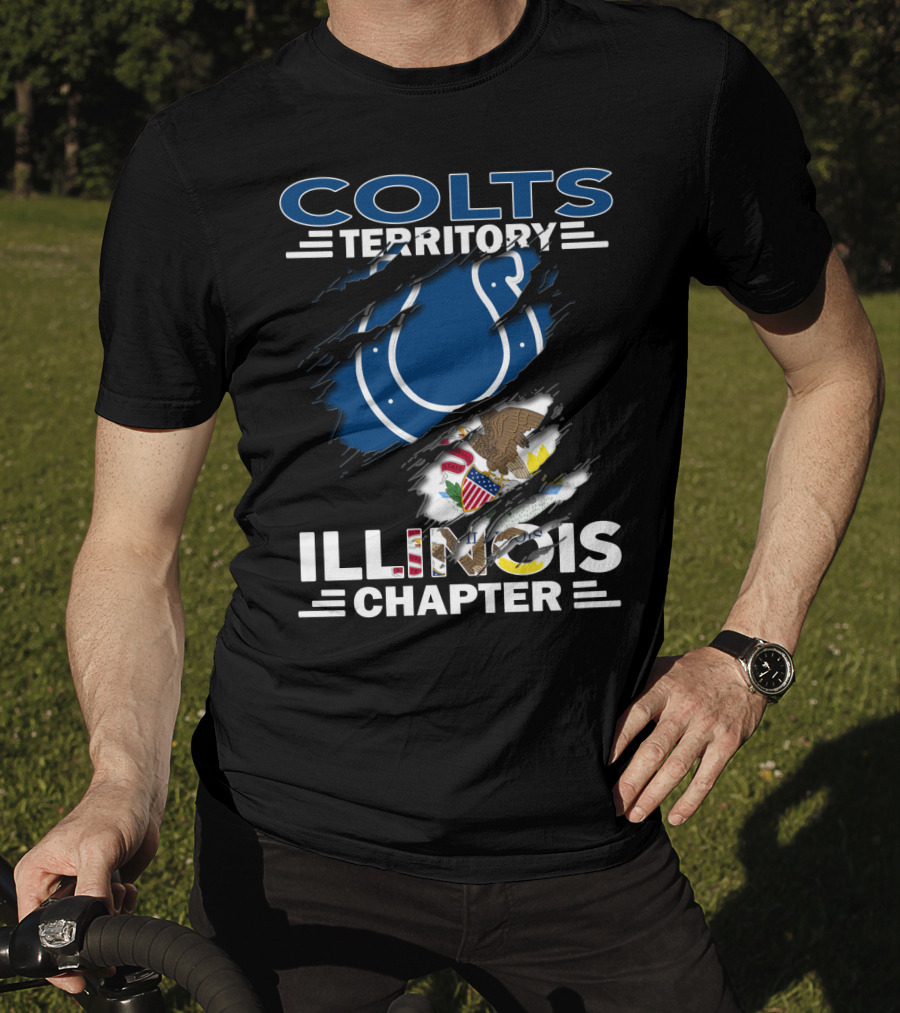 Colts Territory Illinois Chapter Emblem Featuring Illinois State Seal And Horseshoe T-Shirt