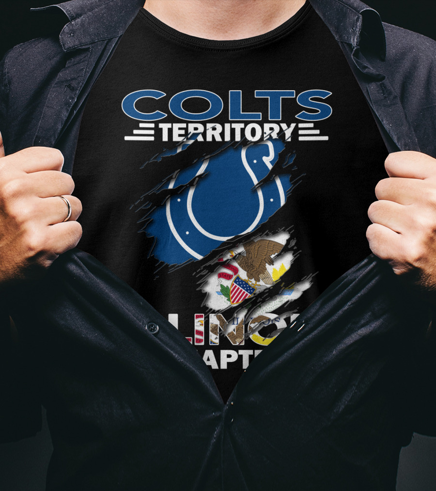 Colts Territory Illinois Chapter Emblem Featuring Illinois State Seal And Horseshoe T-Shirt