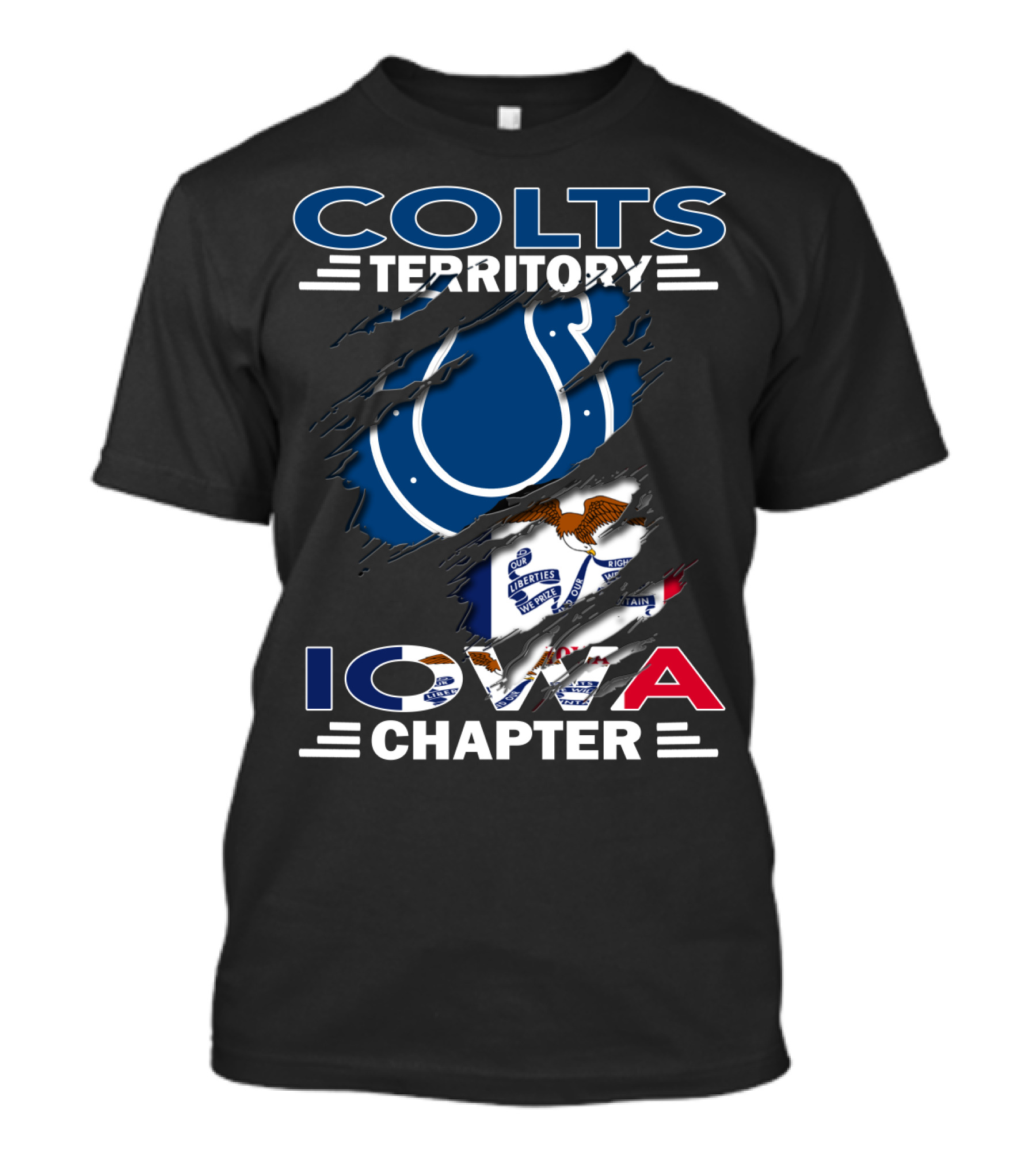 Colts Territory Iowa Chapter Flag Iconic Sports T-Shirt