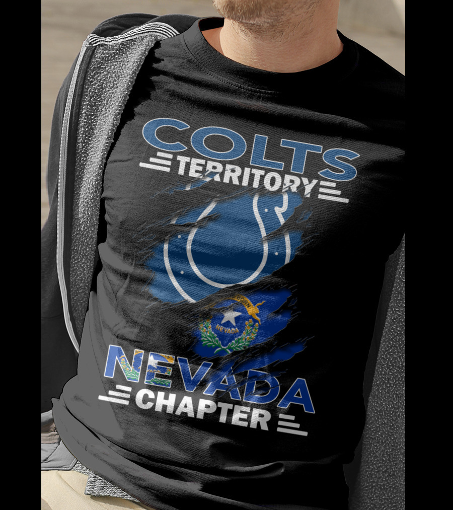 Colts Territory Nevada Chapter Indianapolis Colts Nevada Flag Combination T-Shirt