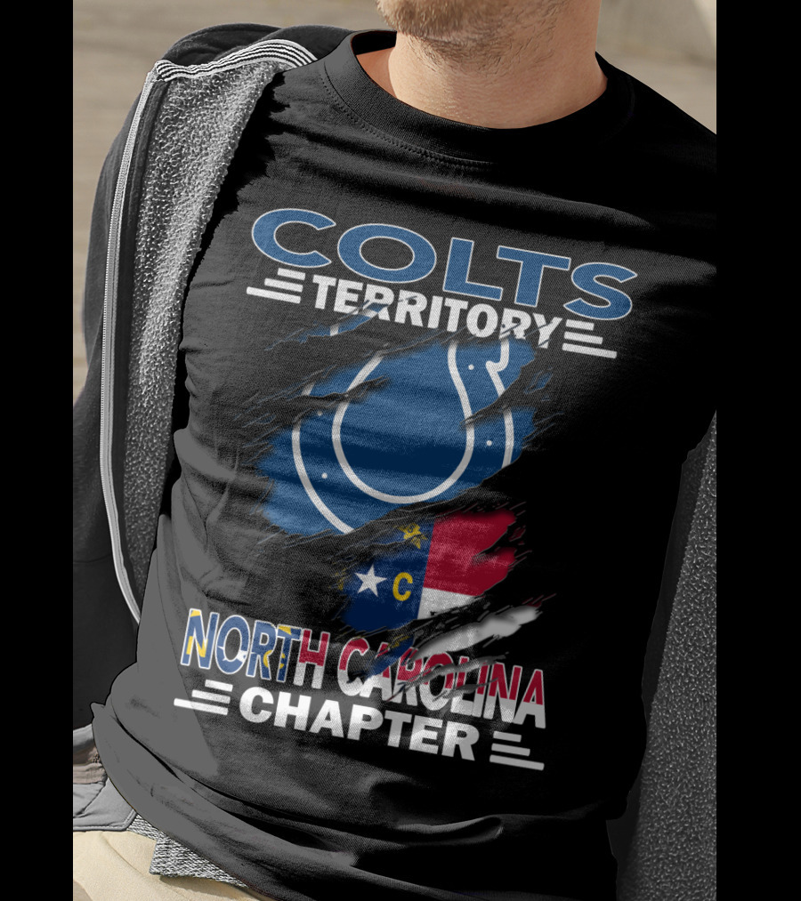 Colts Territory North Carolina Chapter Colts Logo North Carolina Flag T-Shirt