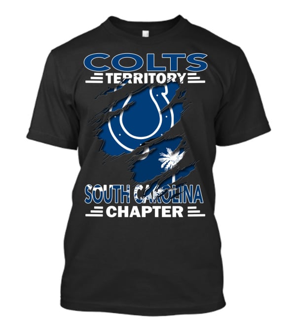 Colts Territory South Carolina Chapter Horseshoe Logo With Palmetto Tree T-Shirt