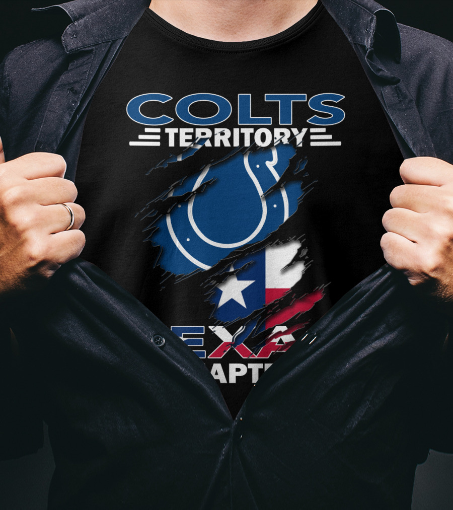 Colts Territory Texas Chapter Texas Flag And Horseshoe T-Shirt