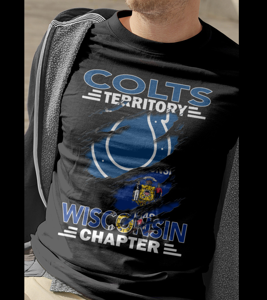 Colts Territory Wisconsin Chapter Flag And Horseshoe T-Shirt