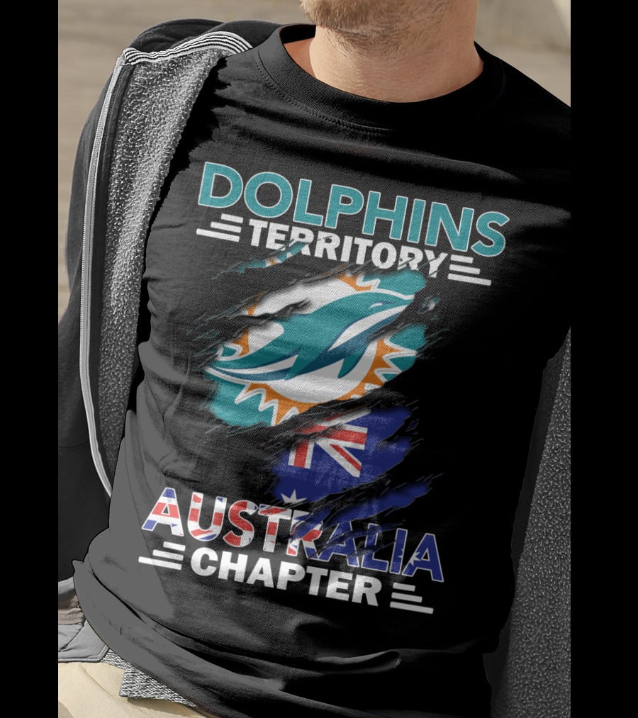 Dolphins Territory Australia Chapter Flag T-Shirt