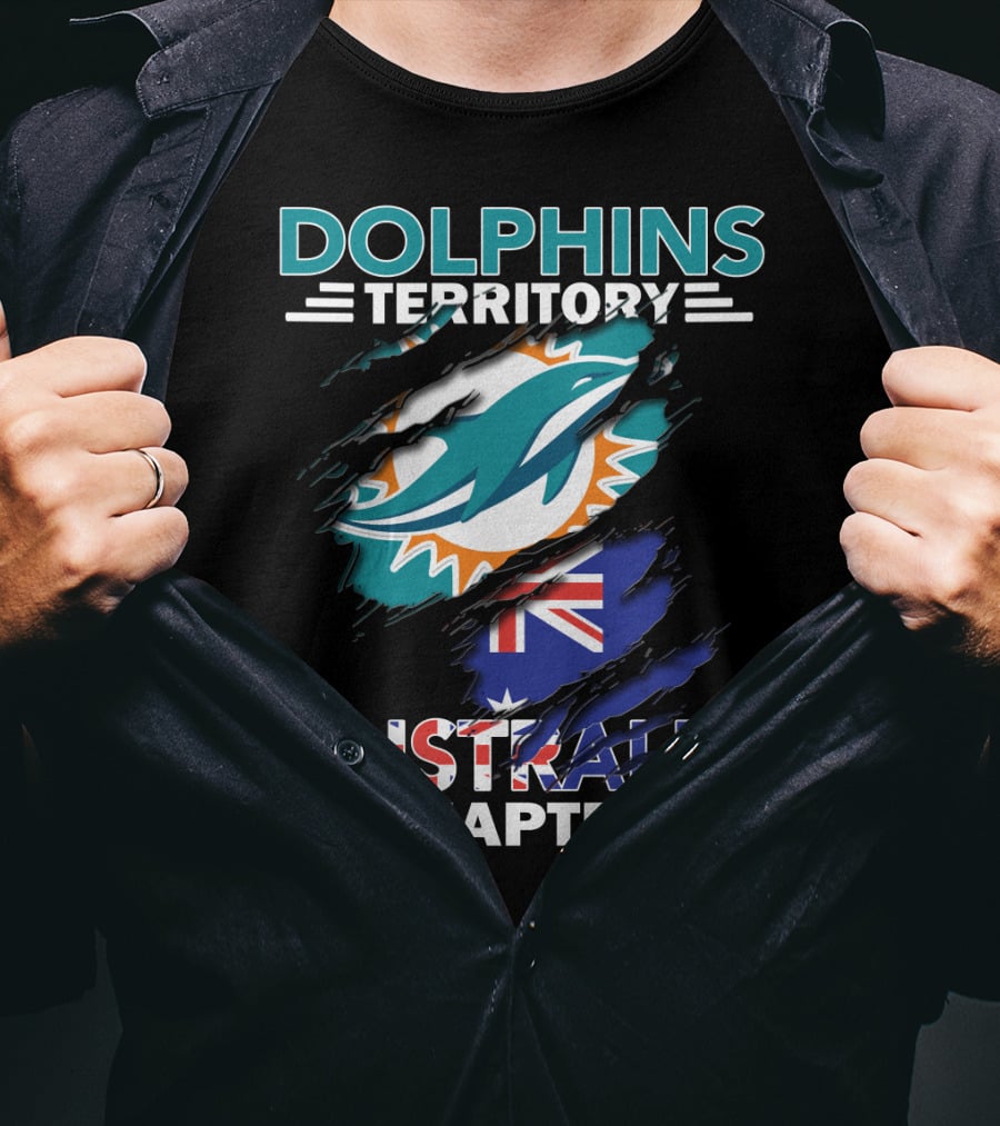 Dolphins Territory Australia Chapter Flag T-Shirt