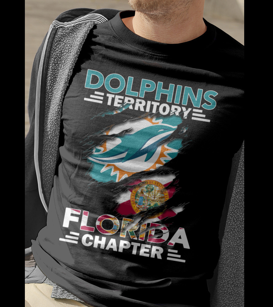 Miami Dolphins Territory Florida Chapter Rip Effect T-Shirt