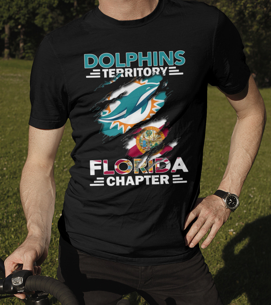 Miami Dolphins Territory Florida Chapter Rip Effect T-Shirt