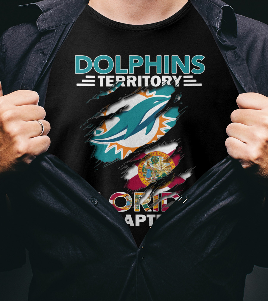 Miami Dolphins Territory Florida Chapter Rip Effect T-Shirt
