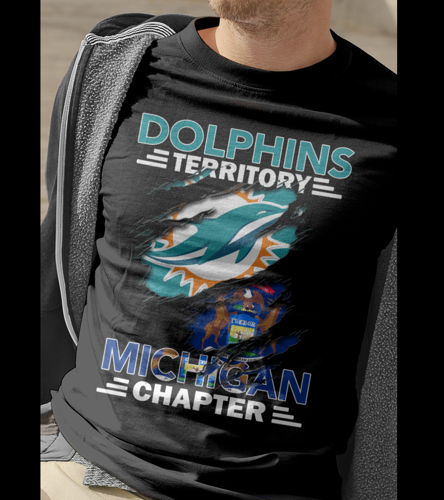 Dolphins Territory Michigan Chapter Football Enthusiast T-Shirt