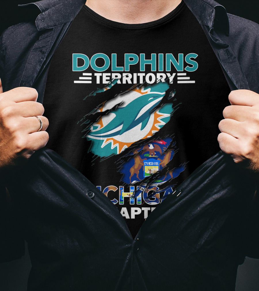 Dolphins Territory Michigan Chapter Football Enthusiast T-Shirt
