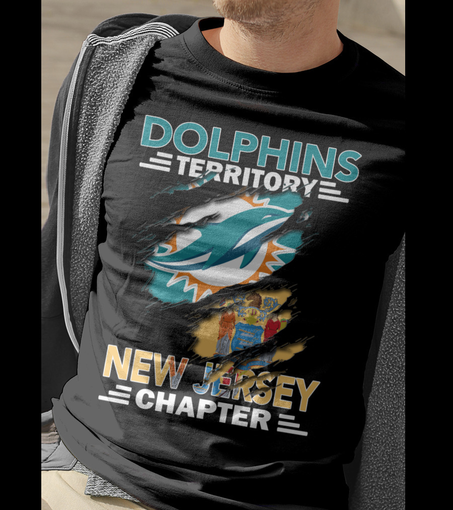 Dolphins Territory New Jersey Chapter NFL Football Fan Club T-Shirt
