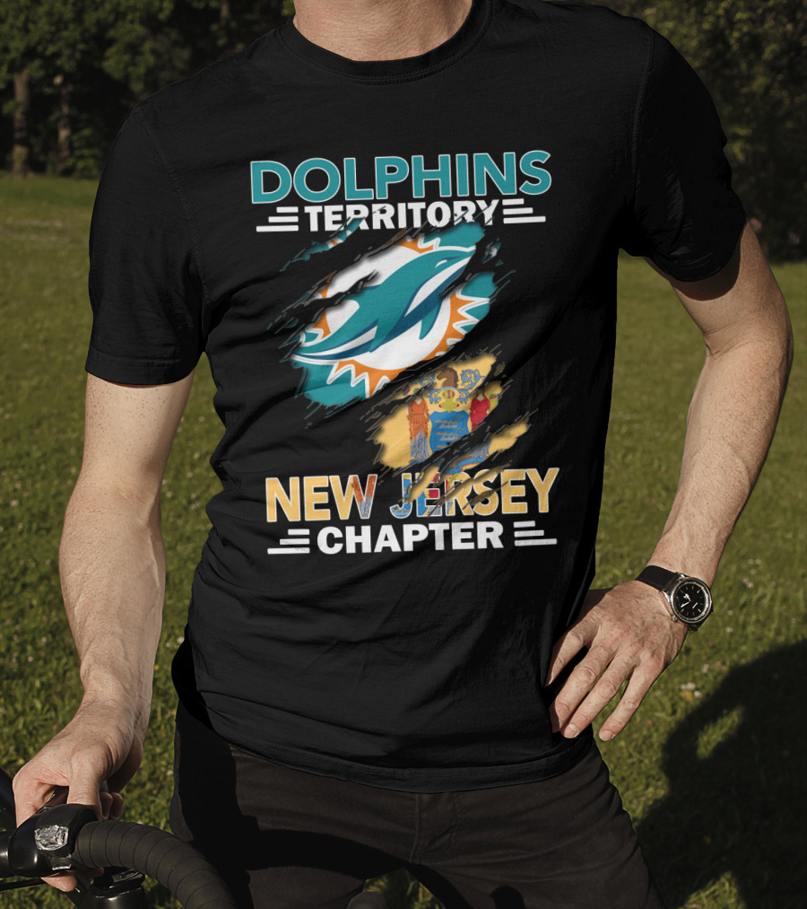 Dolphins Territory New Jersey Chapter NFL Football Fan Club T-Shirt