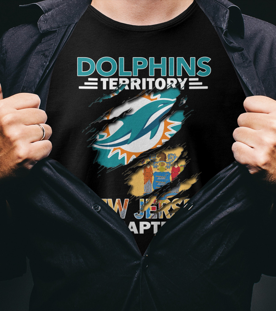 Dolphins Territory New Jersey Chapter NFL Football Fan Club T-Shirt
