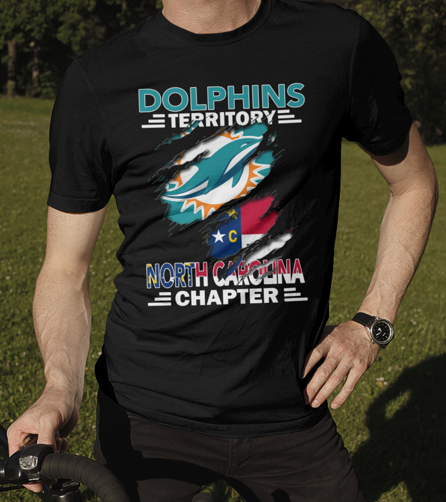 Dolphins Territory North Carolina Chapter Flag T-Shirt