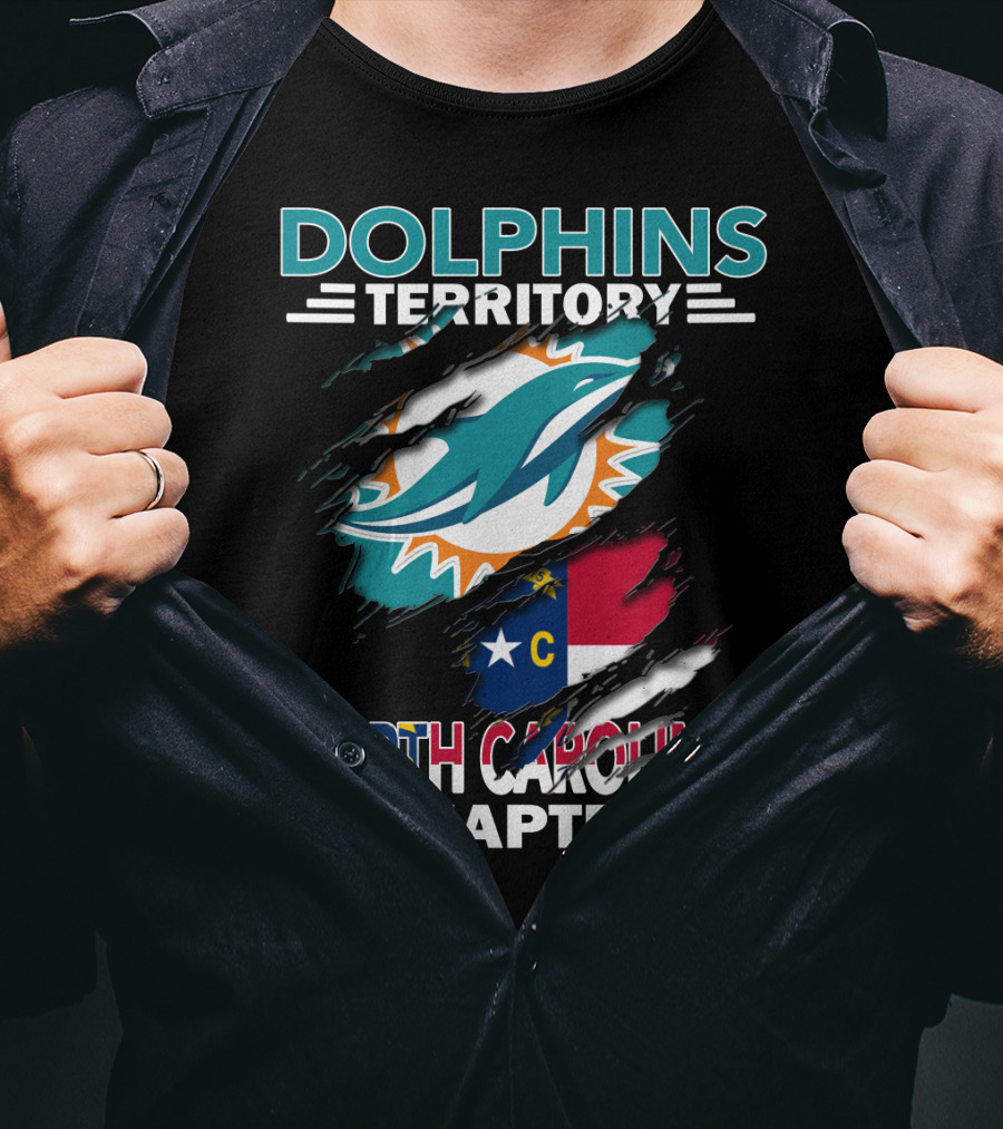 Dolphins Territory North Carolina Chapter Flag T-Shirt
