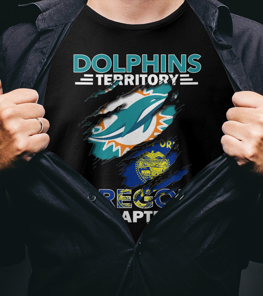 Dolphins Territory Oregon Chapter Miami Dolphins Fan Club T-Shirt