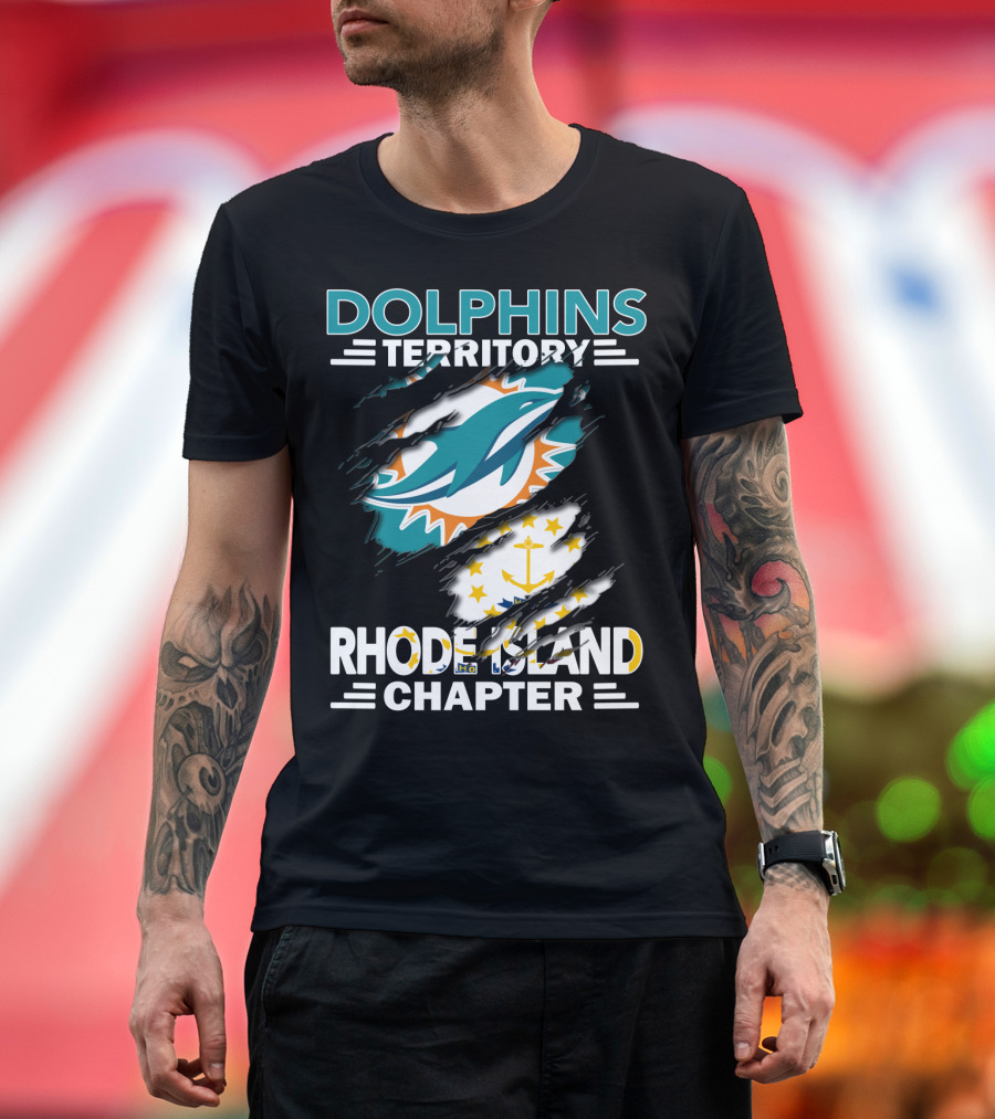 Dolphins Territory Rhode Island Chapter Miami Dolphins Fan Group T-Shirt