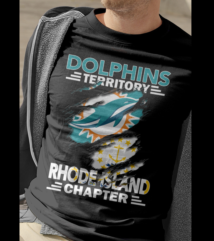 Dolphins Territory Rhode Island Chapter Miami Dolphins Fan Group T-Shirt