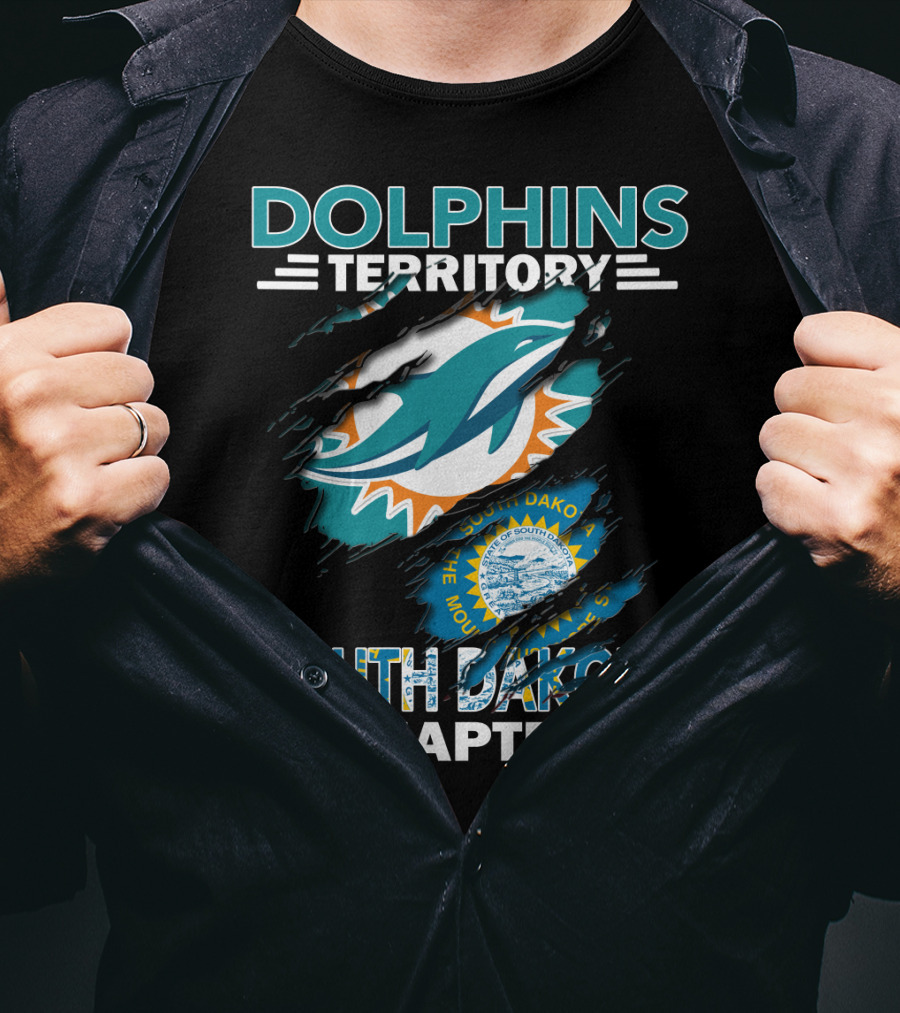 Dolphins Territory South Dakota Chapter Miami Dolphins Fan Club Association T-Shirt