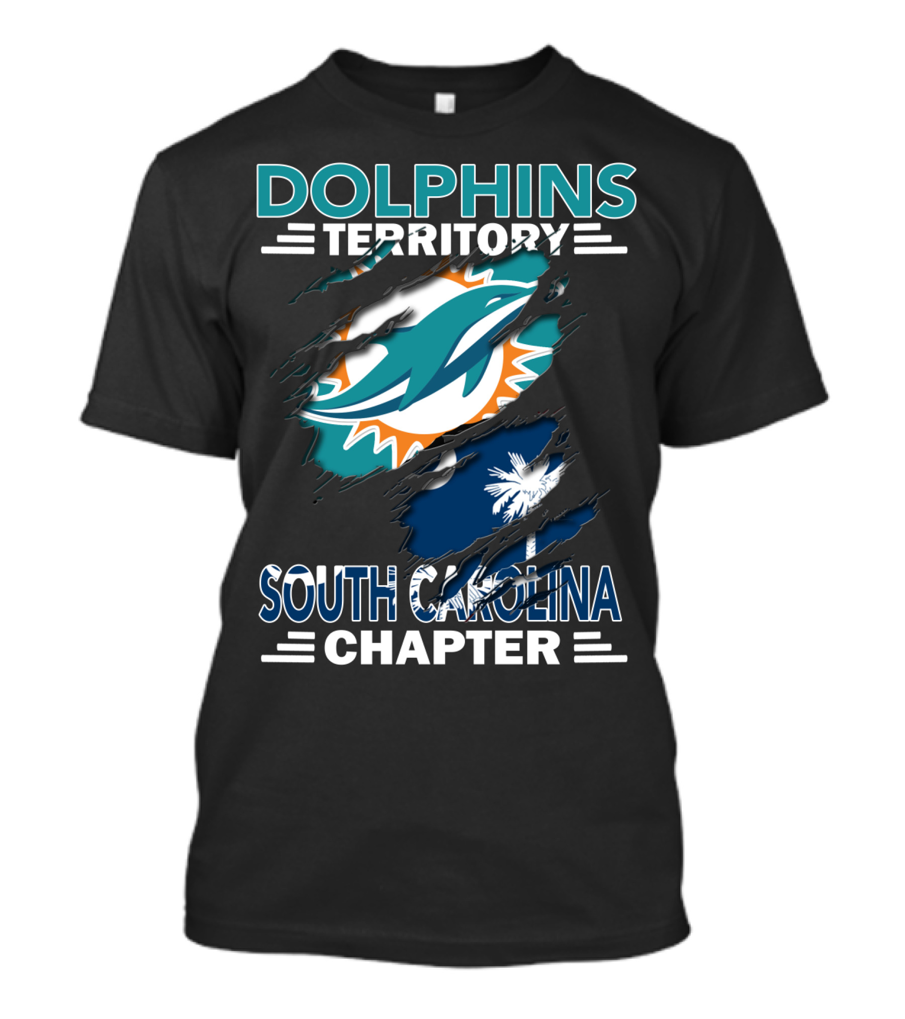 Dolphins Territory South Carolina Chapter Miami Football Fan Group T-Shirt