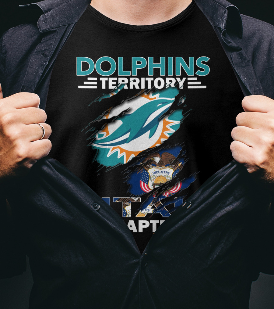 Dolphins Territory Miami Logo Utah Chapter T-Shirt