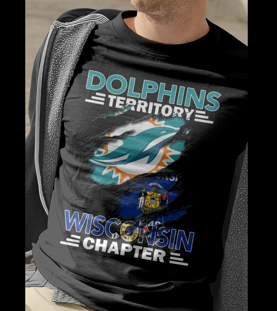 Dolphins Territory Wisconsin Chapter Miami Dolphins Fan Club T-Shirt